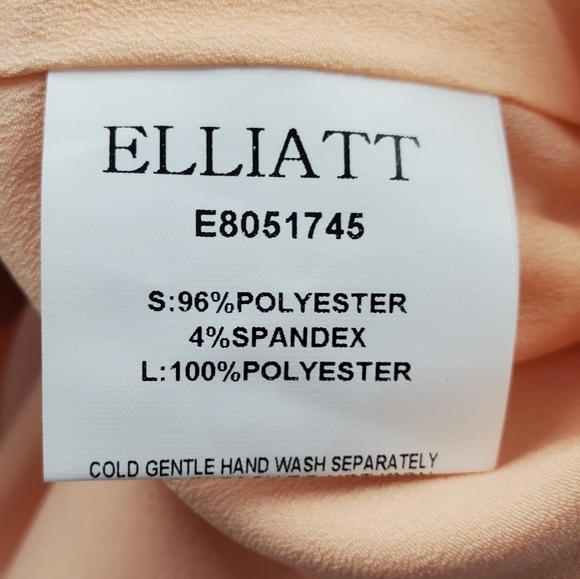 Revolve Elliatt Serene Dress Chalk Pink Bell Sleeves Satin Boho Wedding Cocktail - Picture 8 of 8